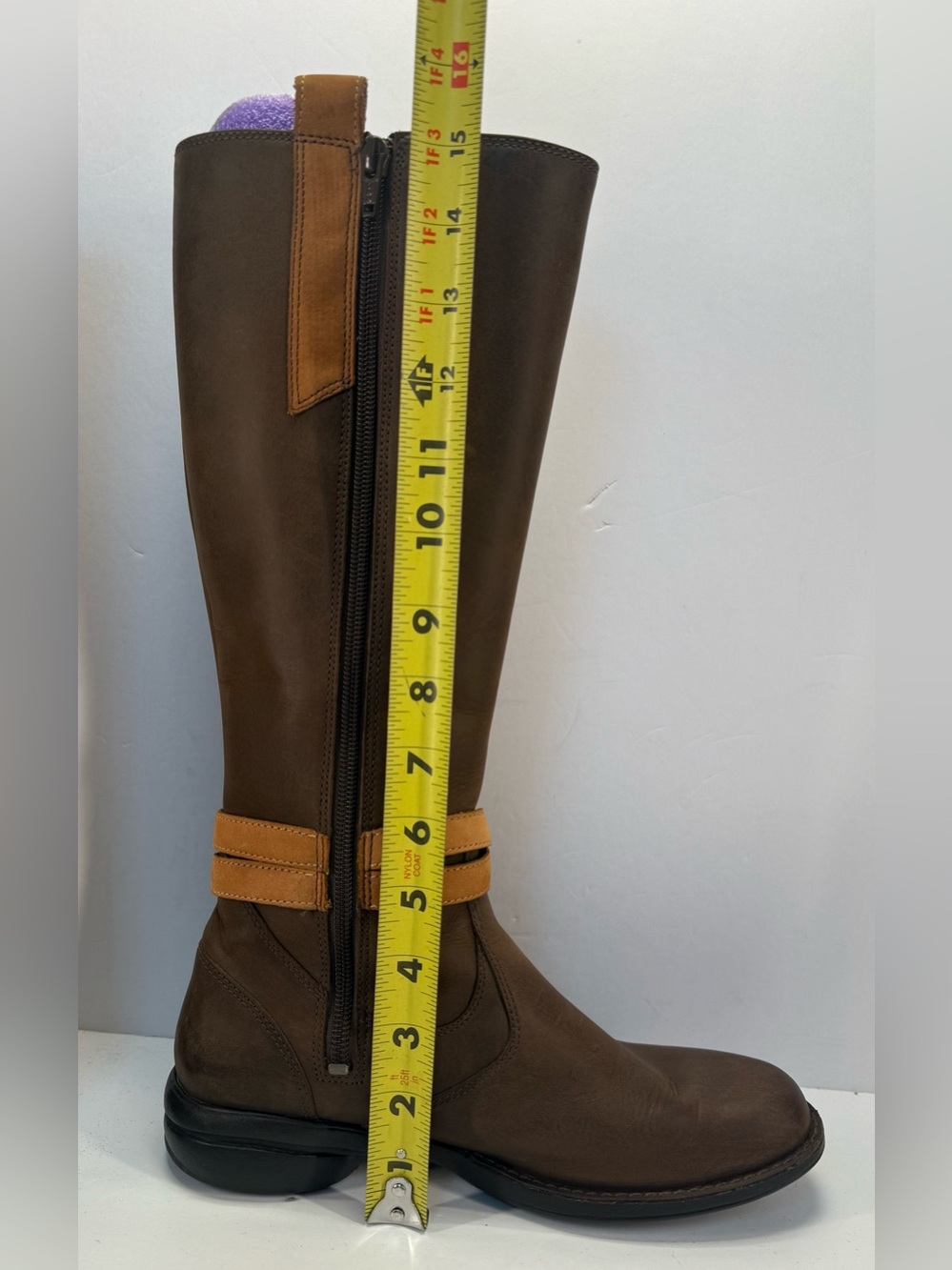 Merrell Captiva Buckle Down waterproof Dark Brown Knee high Leather Boots size 7 - Picture 7 of 14